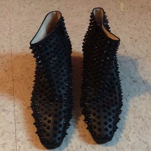 Designer spiked booties